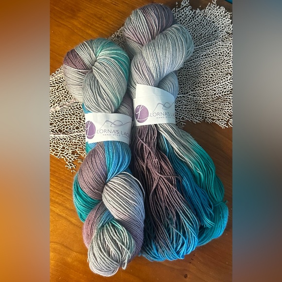 NWT - New Authentic Lorna's Laces Hand-Dyed Yarn Skein - Niagara (Sock 416) - Picture 6 of 6